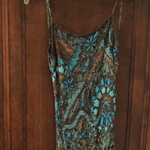 Cache chiffon beaded dress